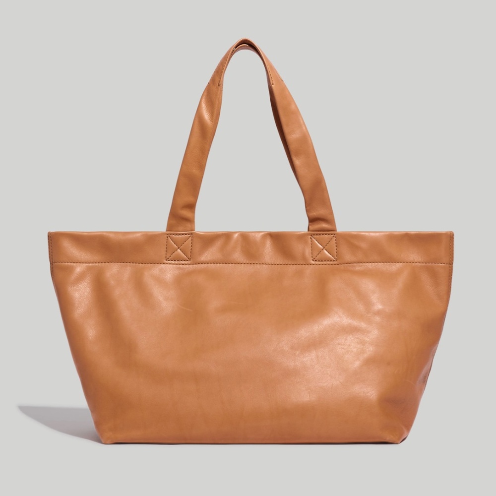 Madewell Tan Leather Tote Bag